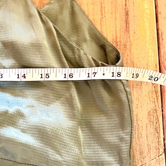 NWT,Mango MNG, Green Dress Elegant Green Satin Slip Dress,Side Splits,Size L - Picture 13 of 14